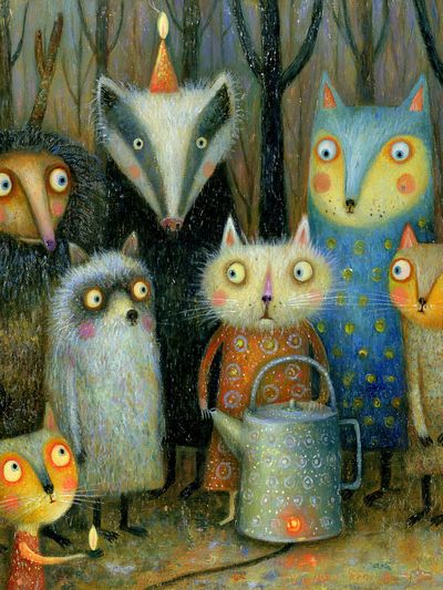Whimsical Cats Party Poster. poster
