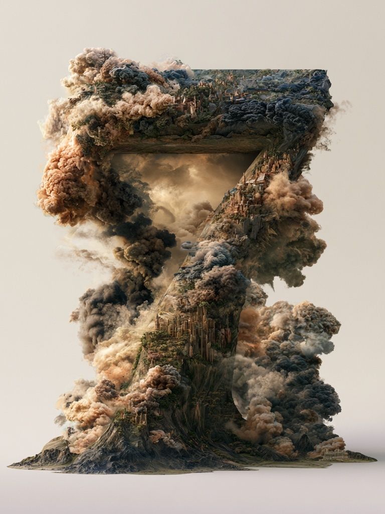 Surreal Smoke Monolith Fine-Art Print. poster detail