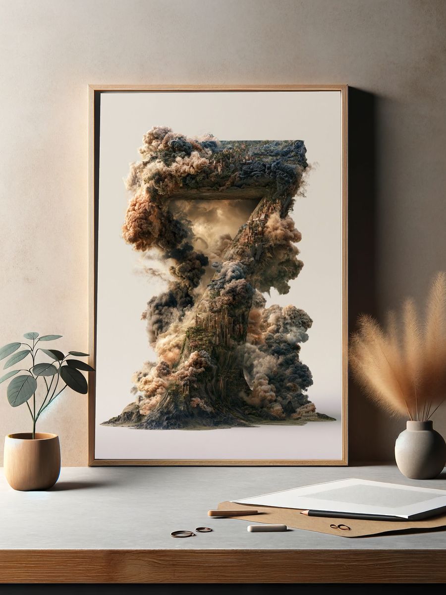 Surreal Smoke Monolith Fine-Art Print. — room view 2