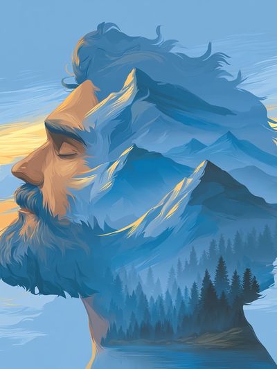 Mountain Spirit Portrait Print.