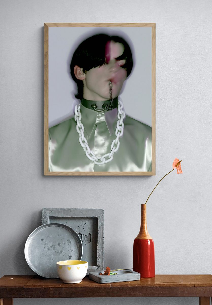 Surreal Chain Portrait Print. — room view 3