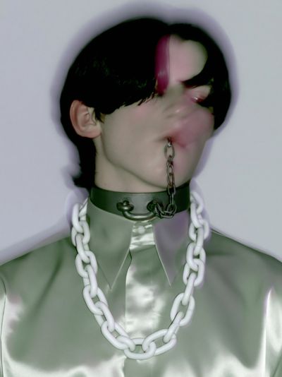 Surreal Chain Portrait Print. poster