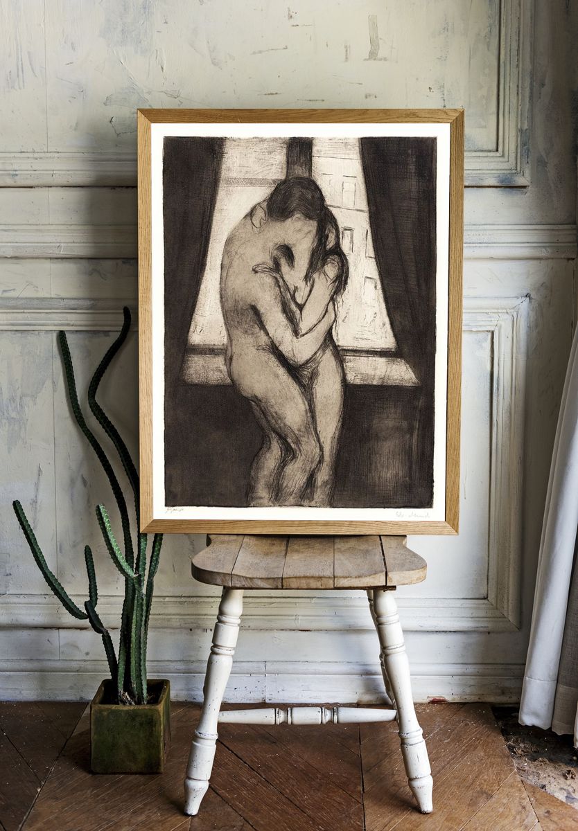 Kiss (1895) Edvard Munch. — room view 1