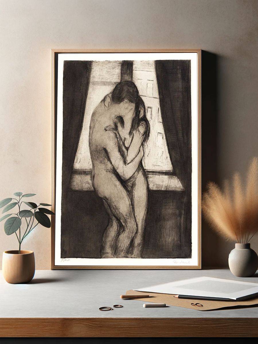 Kiss (1895) Edvard Munch. — room view 2