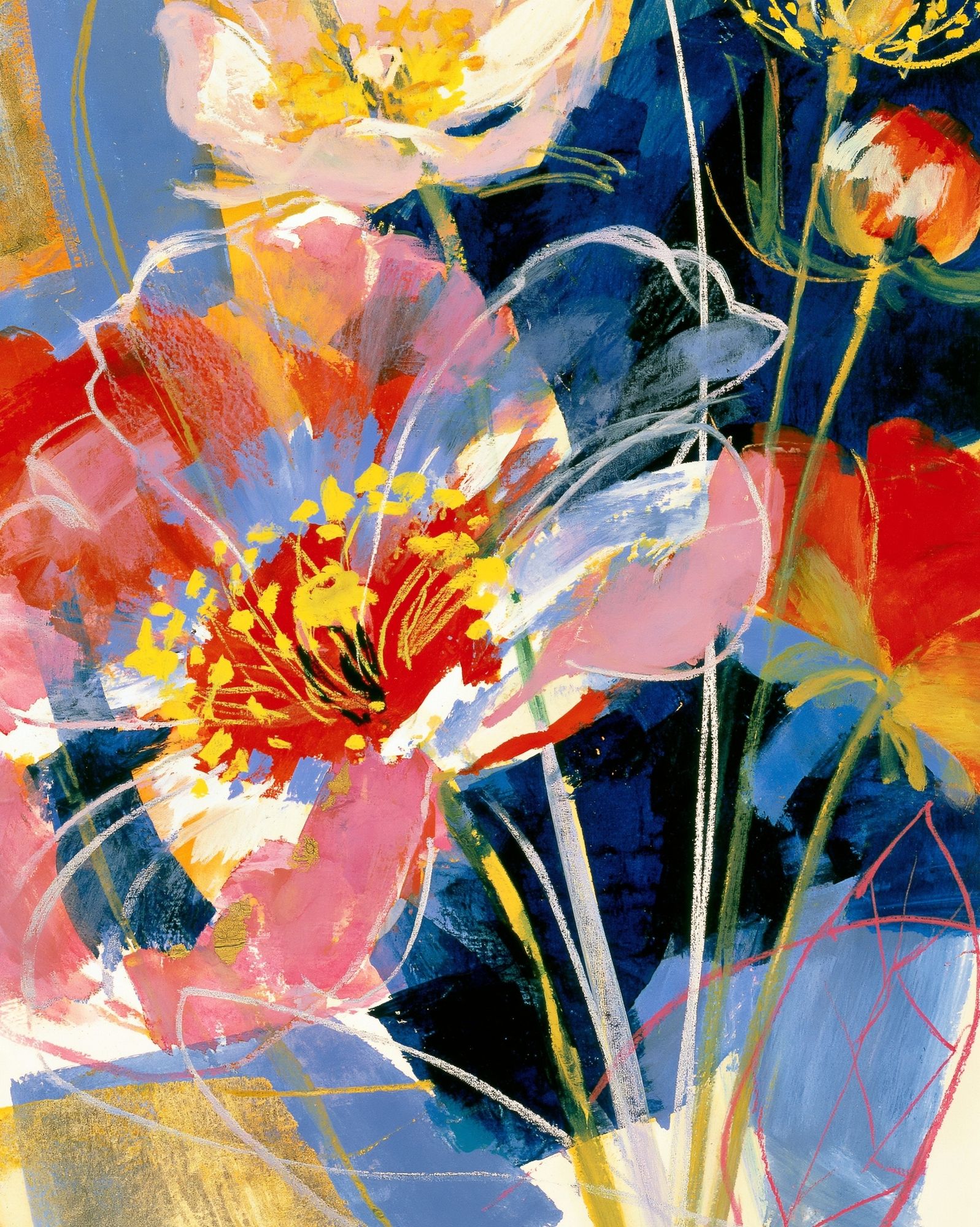Abstract Floral Expressionism Poster. poster detail