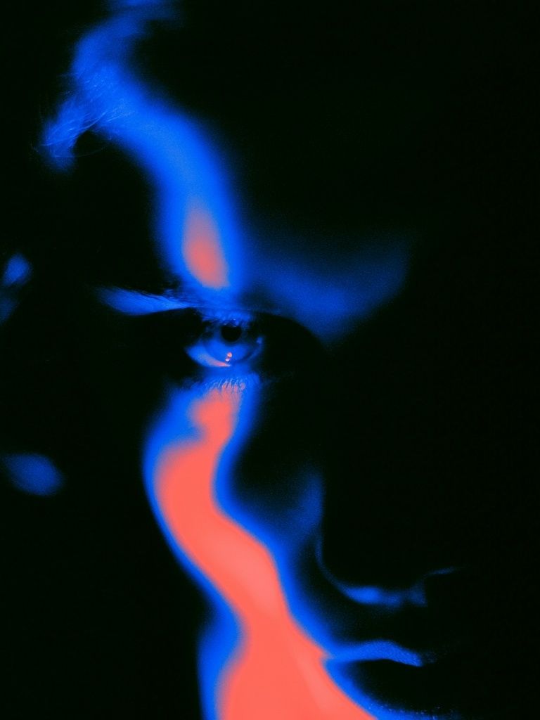 Neon Face Abstract Poster. poster detail