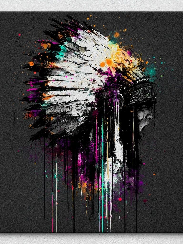 Abstract Headdress Portrait Poster. poster detail