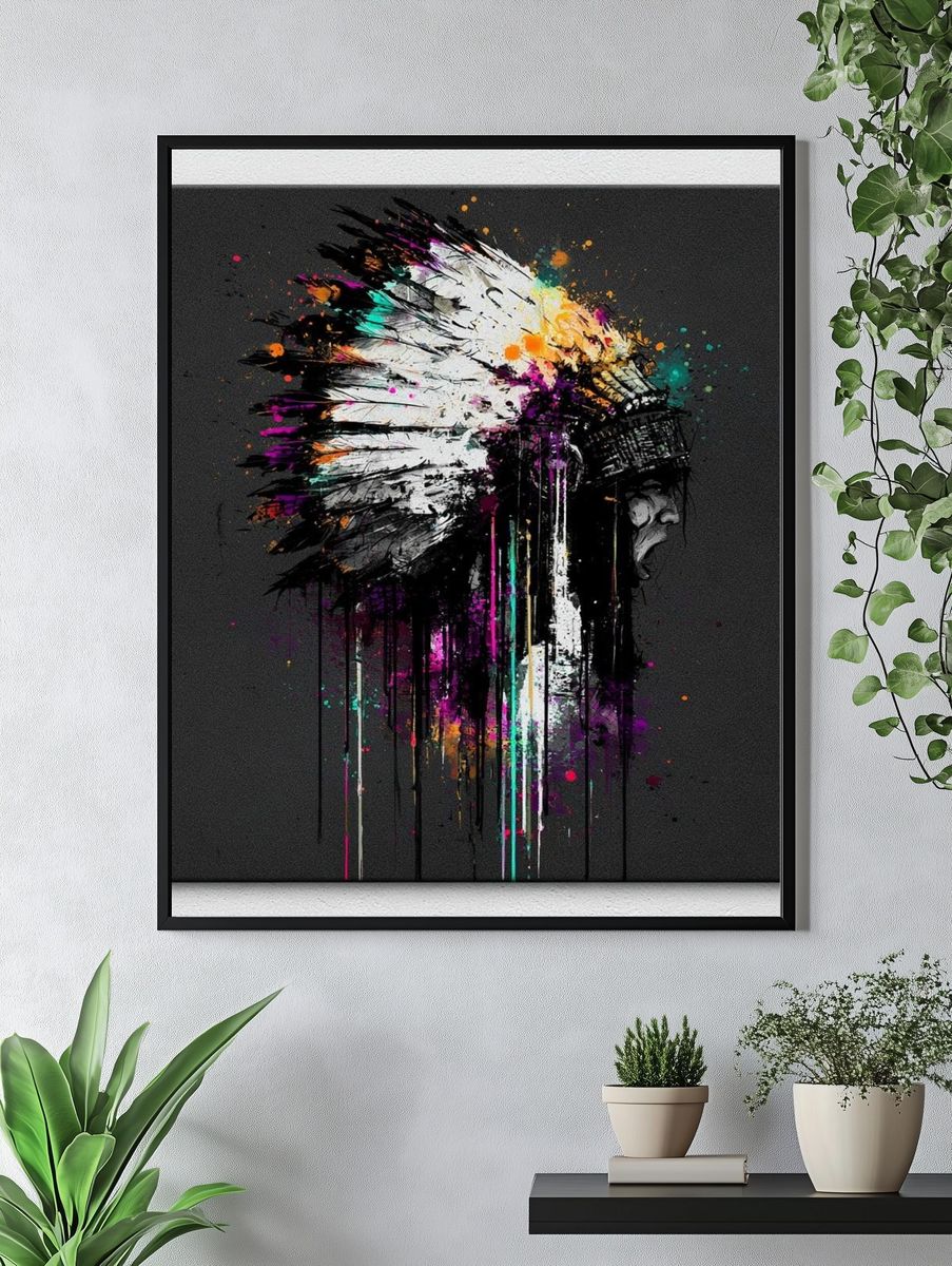Abstract Headdress Portrait Poster. — room view 4