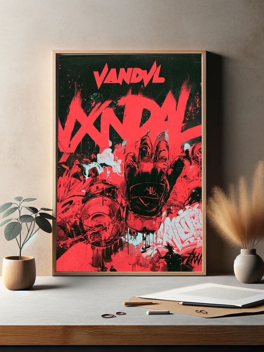 Vandal Graffiti Street-Art Poster. — room view 2