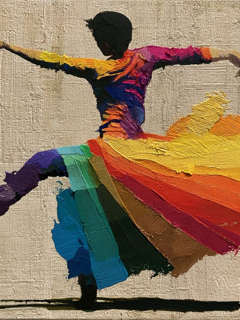 Colorful Dancer Fine-Art Poster. poster detail