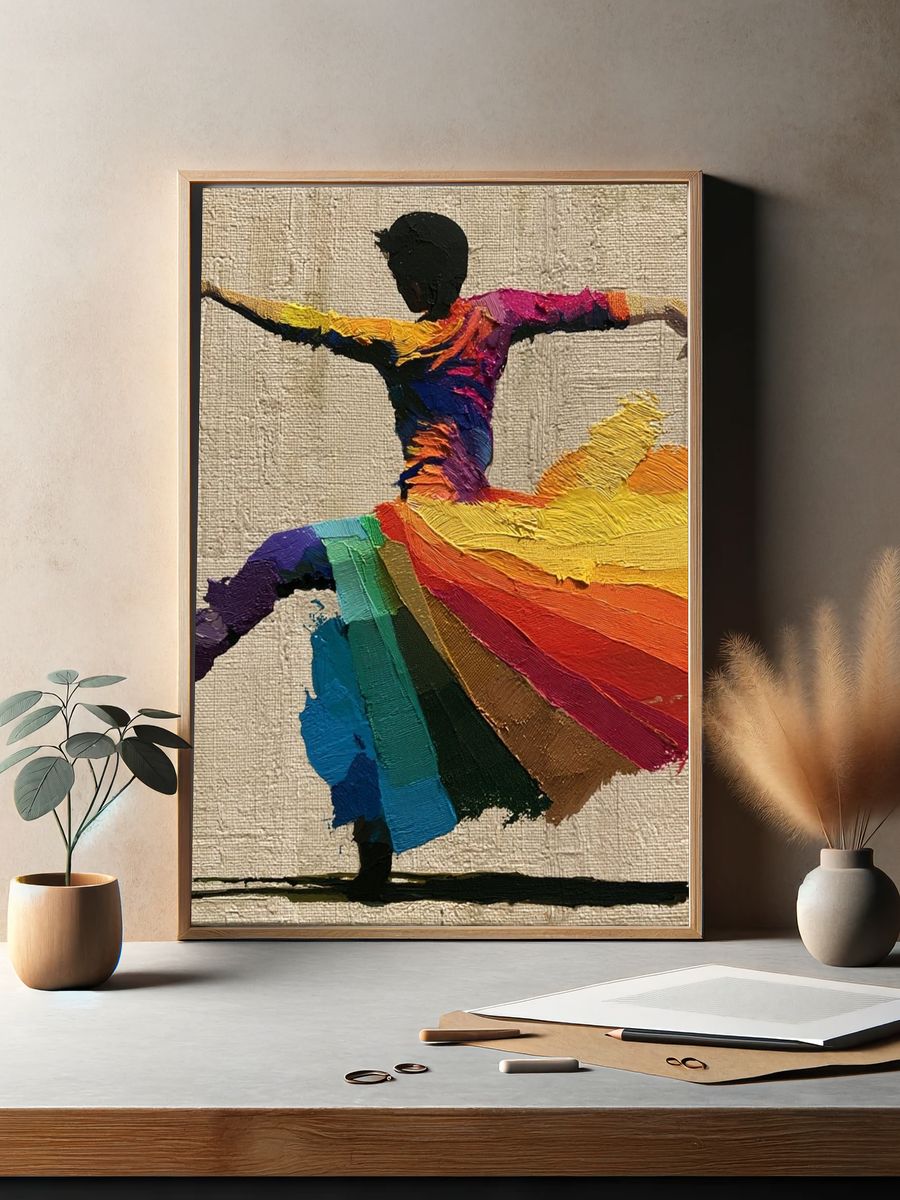 Colorful Dancer Fine-Art Poster. — room view 2