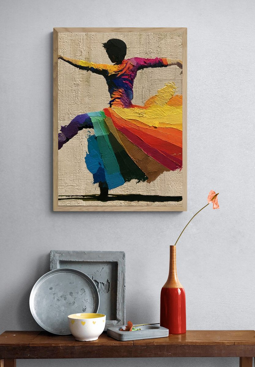 Colorful Dancer Fine-Art Poster. — room view 3