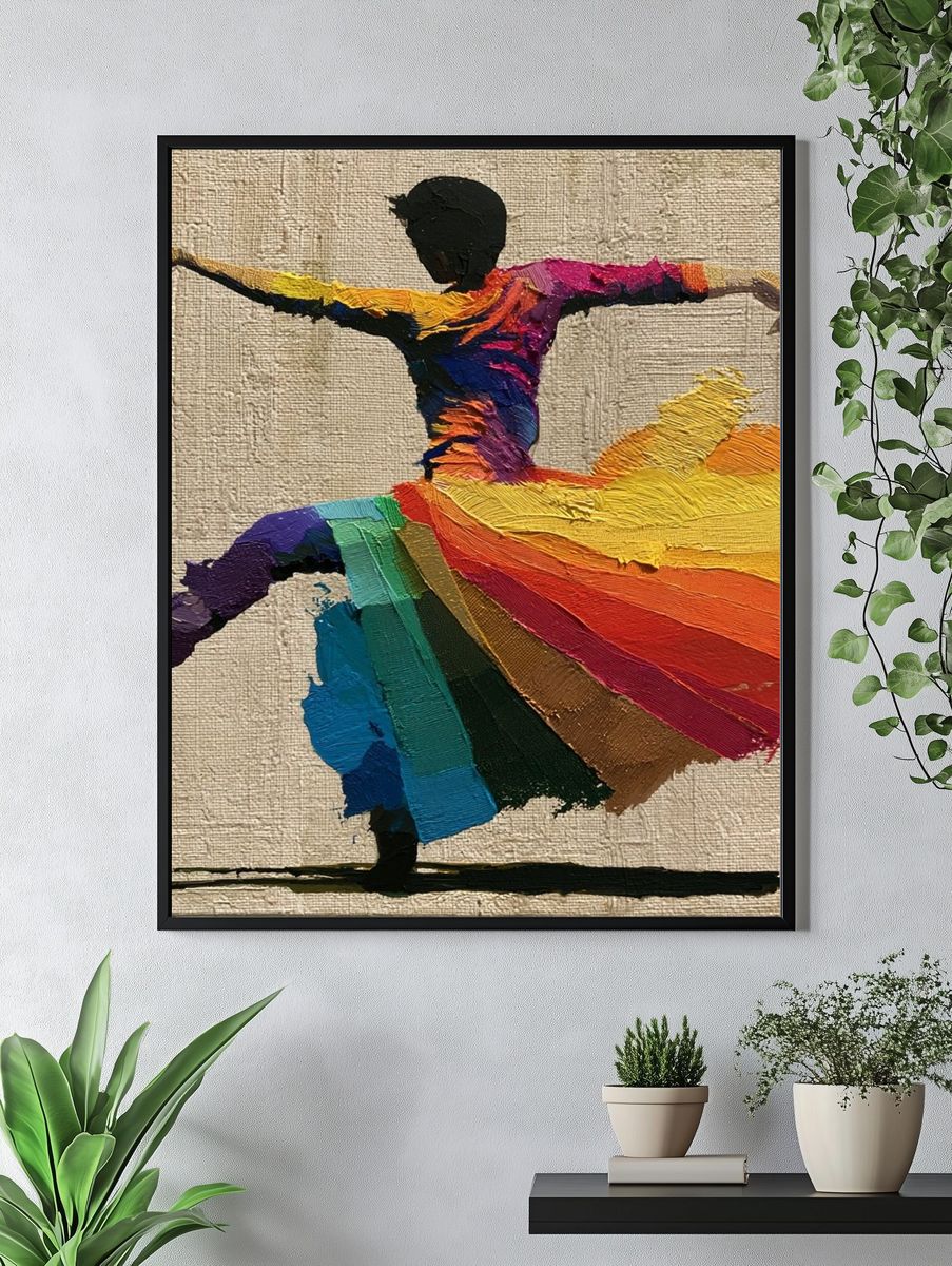 Colorful Dancer Fine-Art Poster. — room view 4
