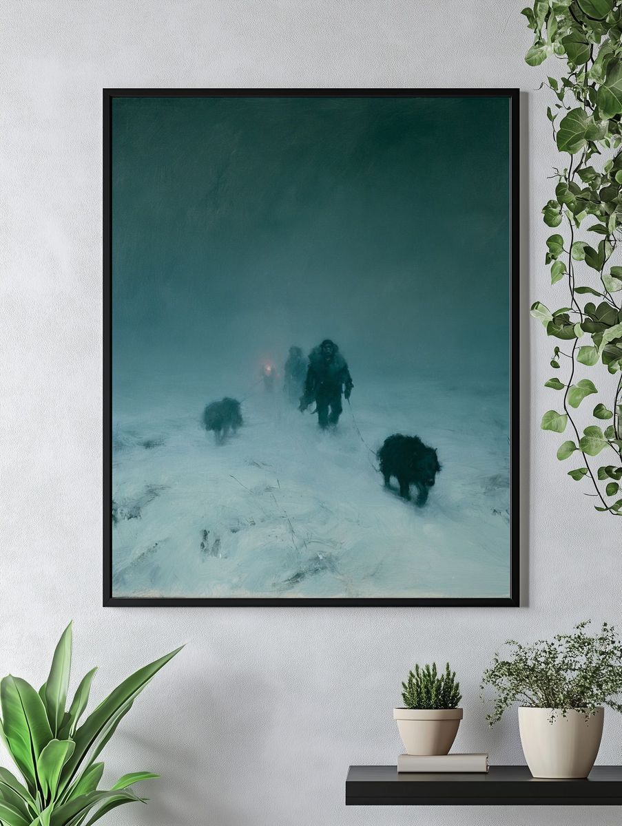 Snowy Expedition Fine-Art Poster. — room view 4
