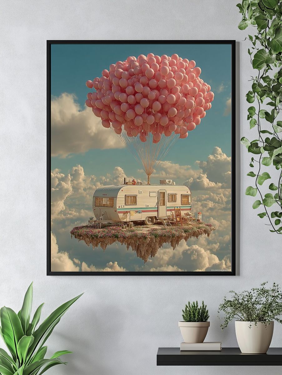 Floating Caravan Dreamscape Print. — room view 4