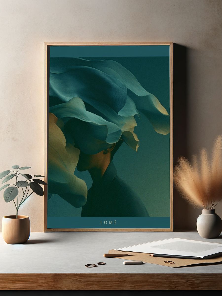 Lomé Abstract Portrait Print. — room view 2