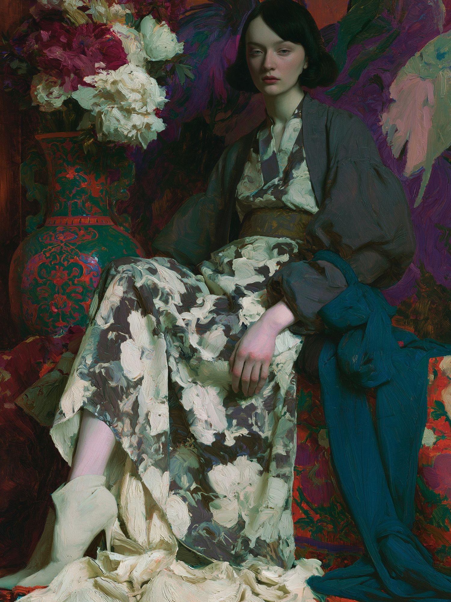 Kimono Portrait Fine-Art Poster. poster detail