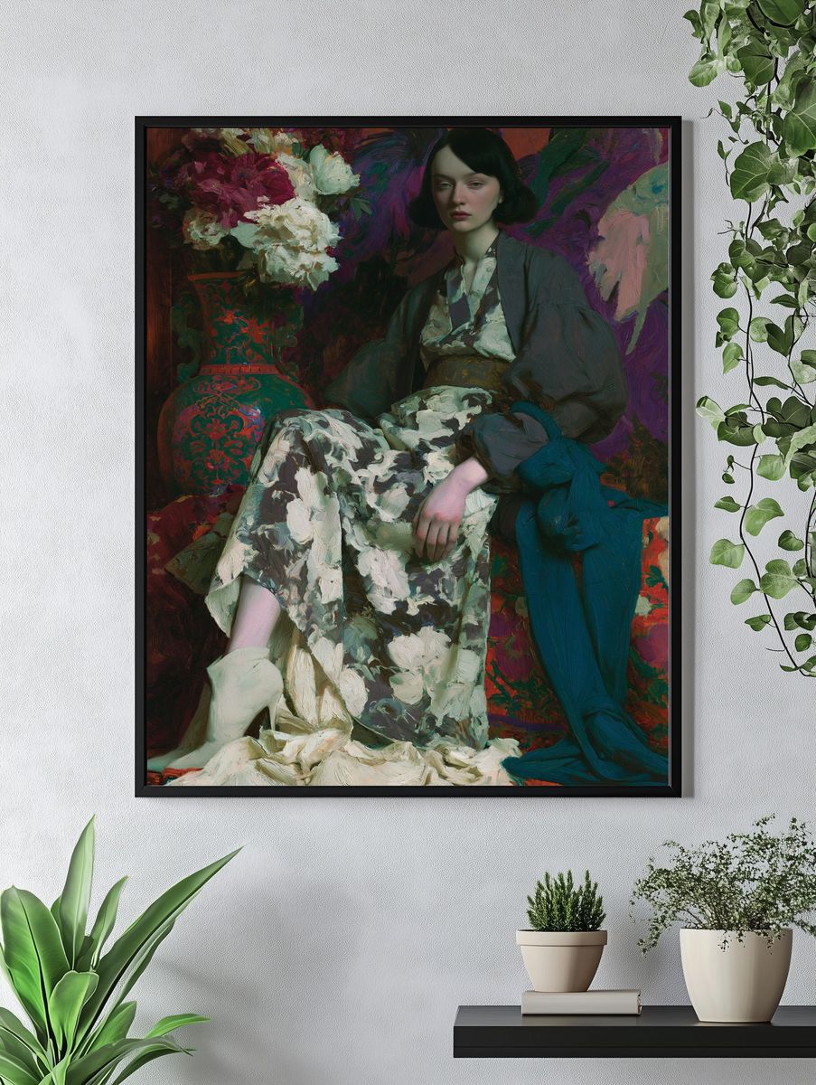 Kimono Portrait Fine-Art Poster. — room view 4