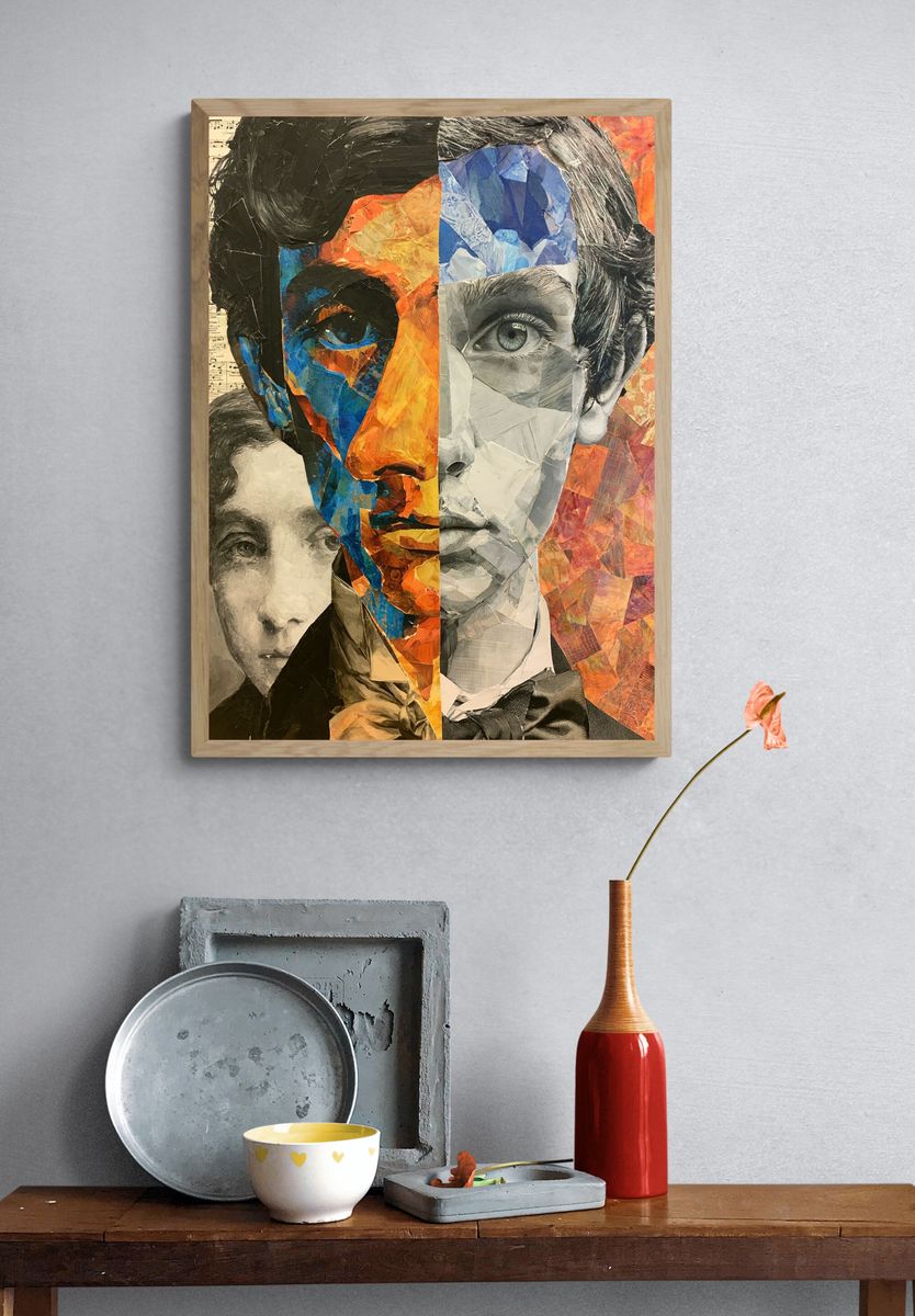 Split Portrait Collage Print. — room view 3