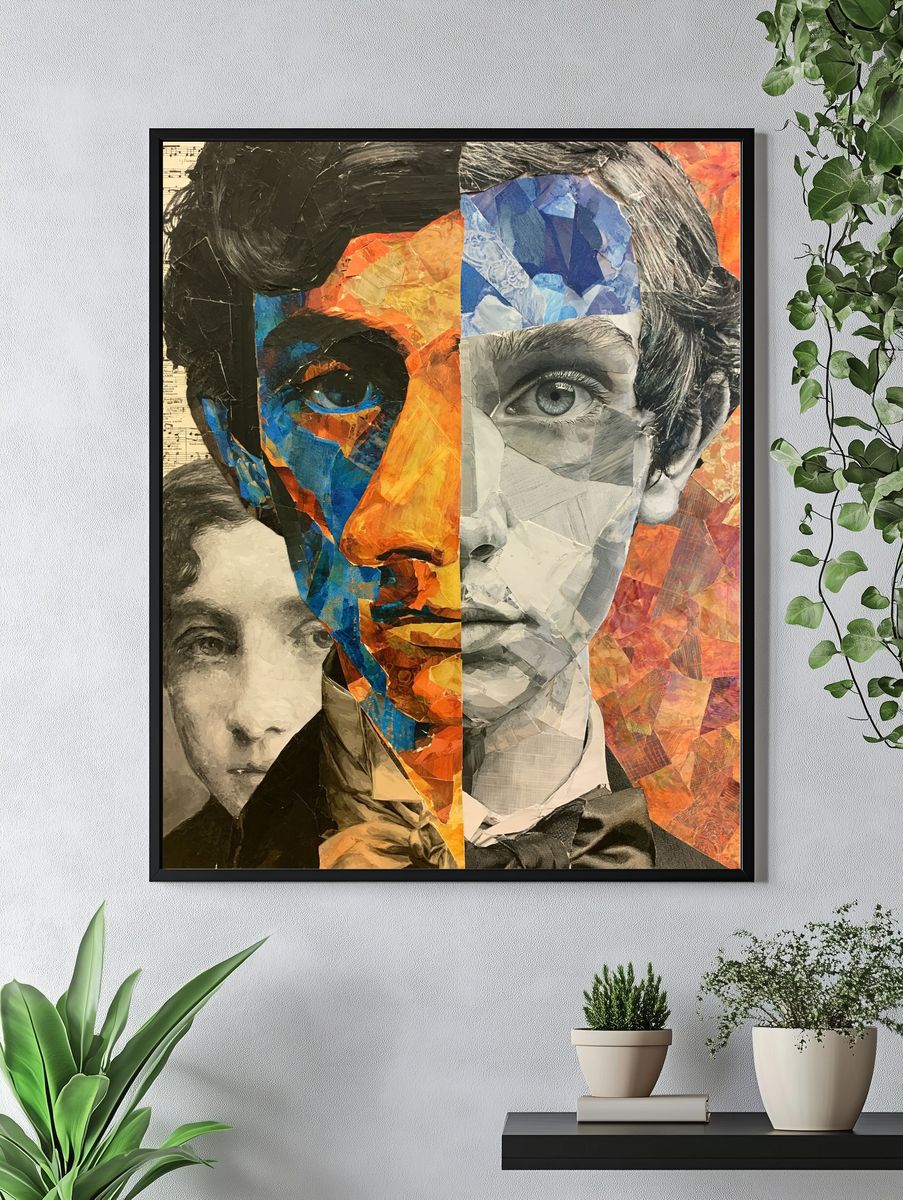 Split Portrait Collage Print. — room view 4