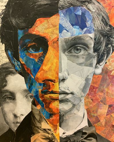 Split Portrait Collage Print.