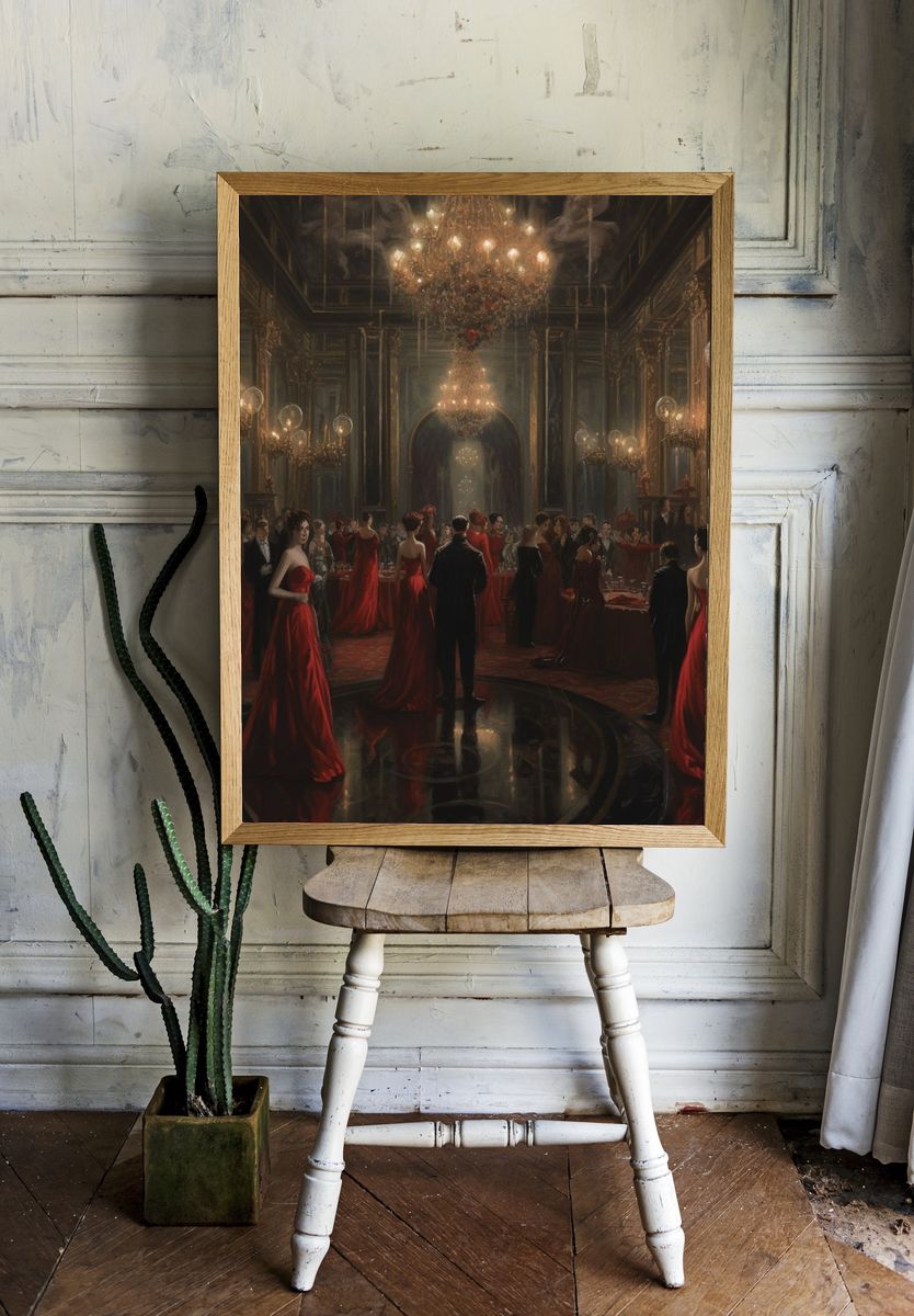Gothic Masquerade Ballroom Print. room preview