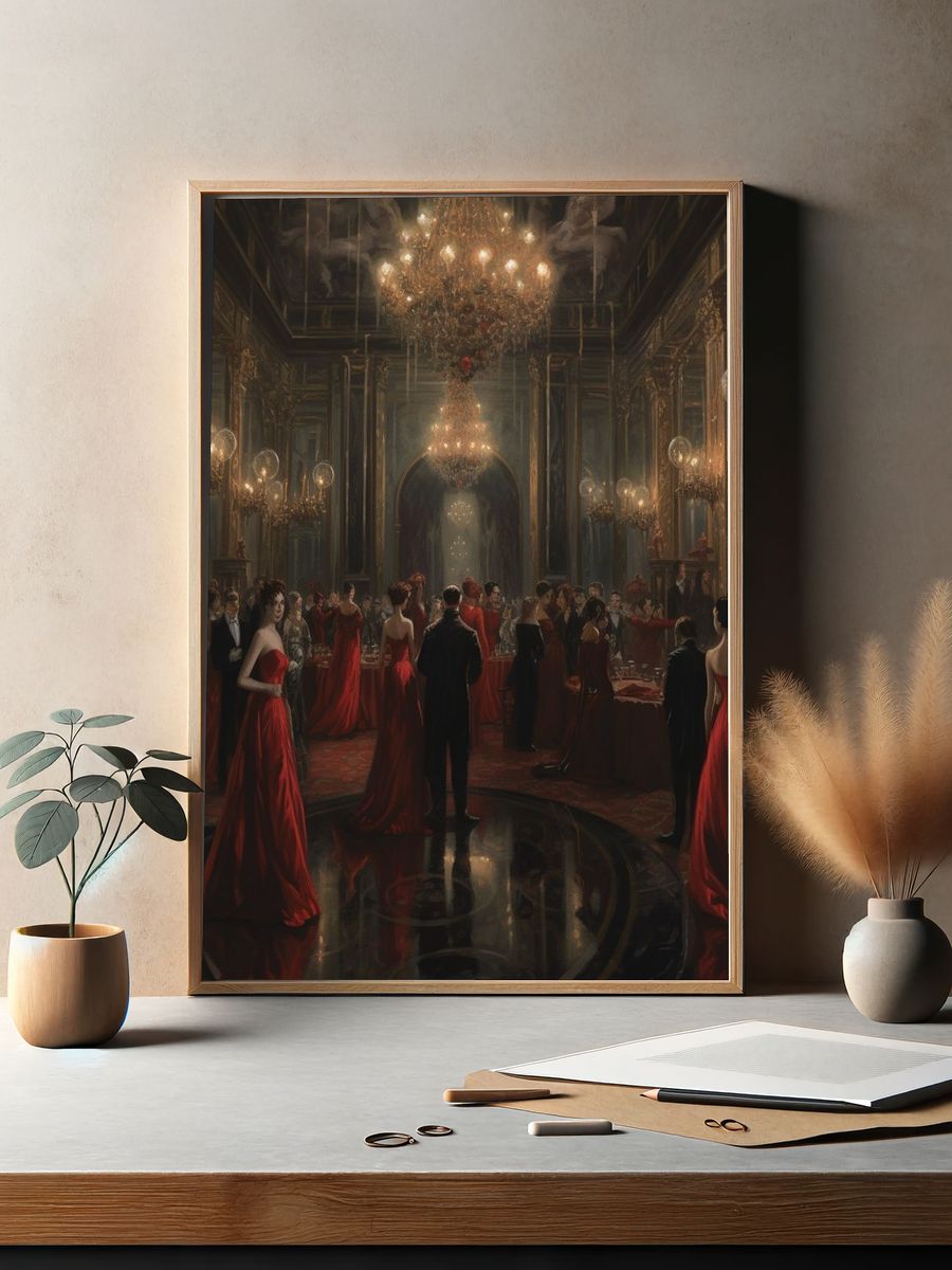 Gothic Masquerade Ballroom Print. — room view 2