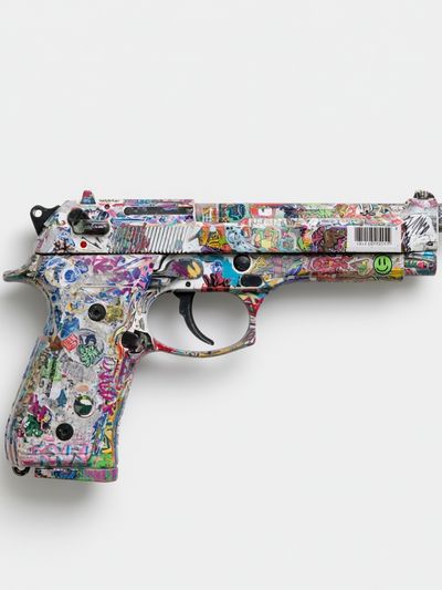 Graffiti Pistol Contemporary Print.