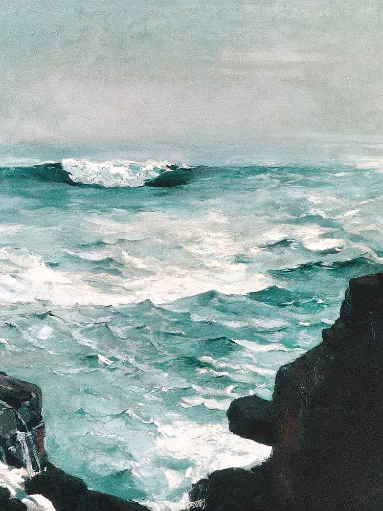 Cannon Rock (1895) Winslow Homer. poster detail