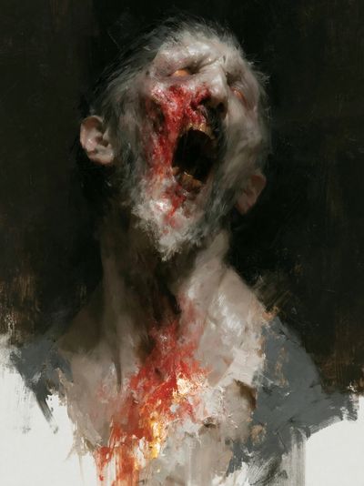 Gothic Scream Portrait Print.