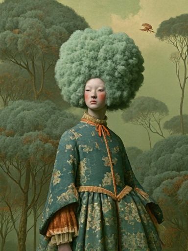 Surreal Forest Portrait Print. poster — fine-art art
