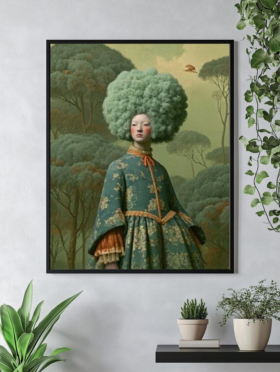 Surreal Forest Portrait Print. — room view 4