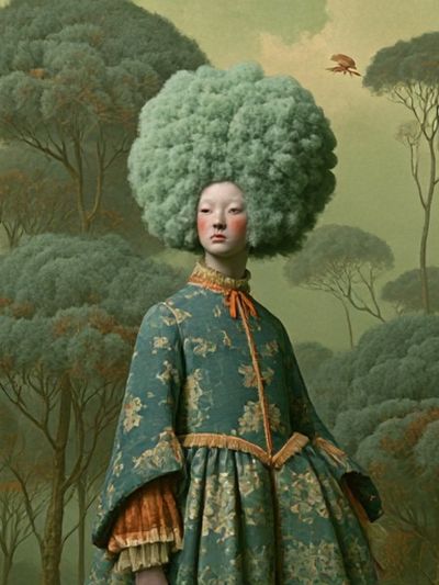 Surreal Forest Portrait Print.