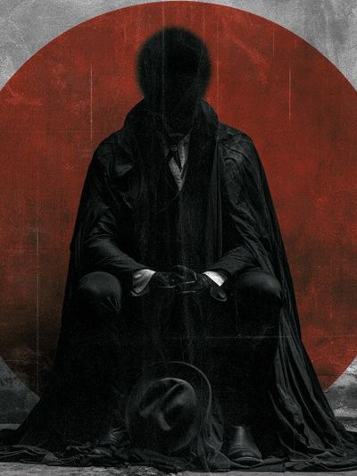 Dark Cloaked Figure Surrealism Poster. poster