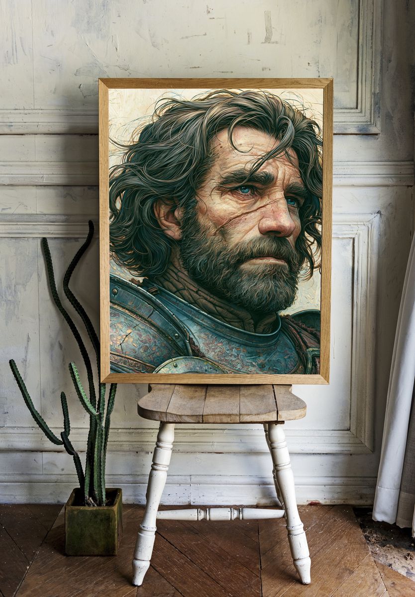 Warrior Portrait Fine-Art Print. room preview