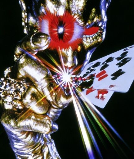 Golden Hand with Playing Cards Poster. poster — fine-art art