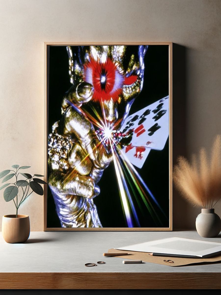 Golden Hand with Playing Cards Poster. — room view 2