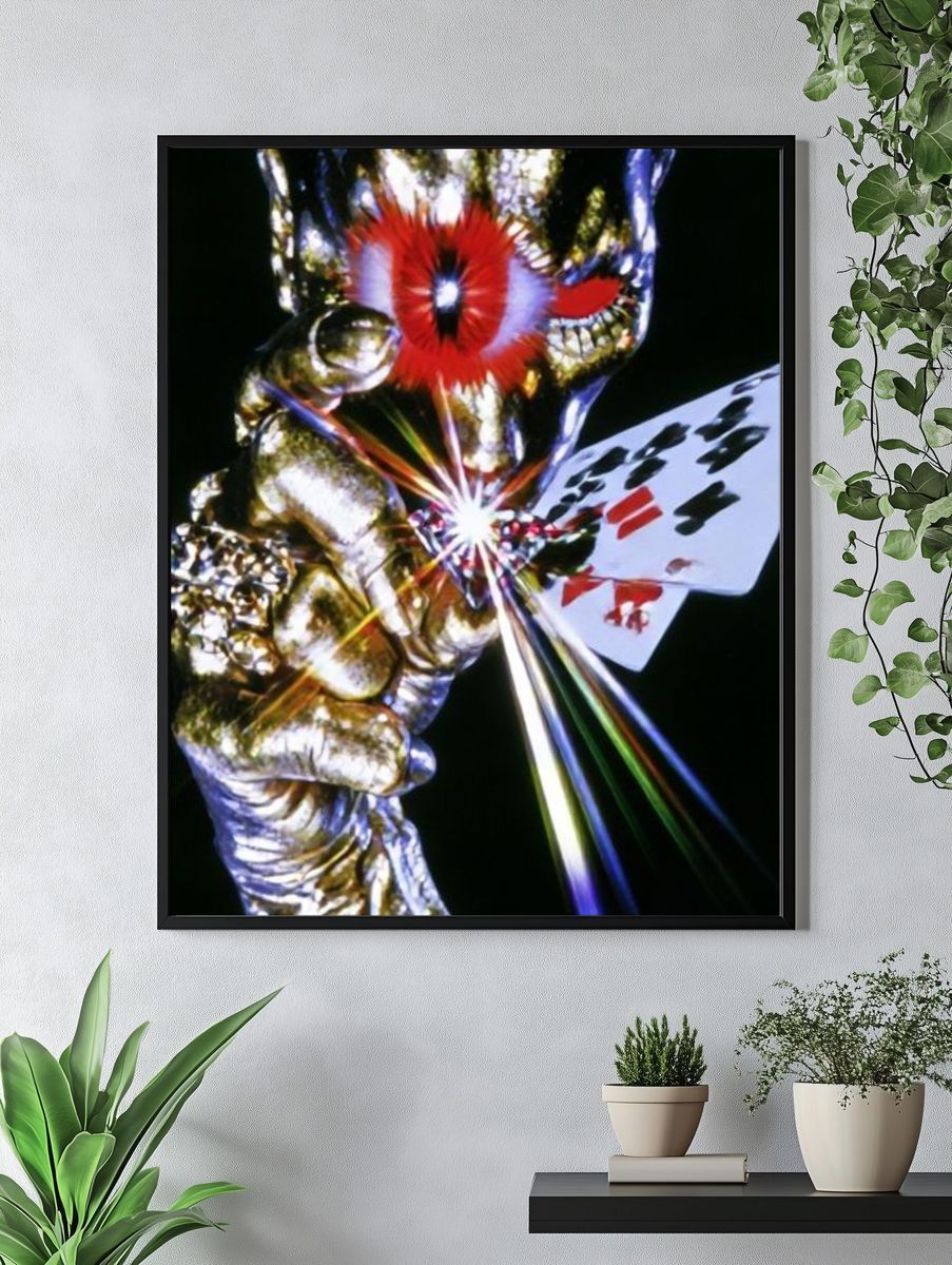 Golden Hand with Playing Cards Poster. — room view 4
