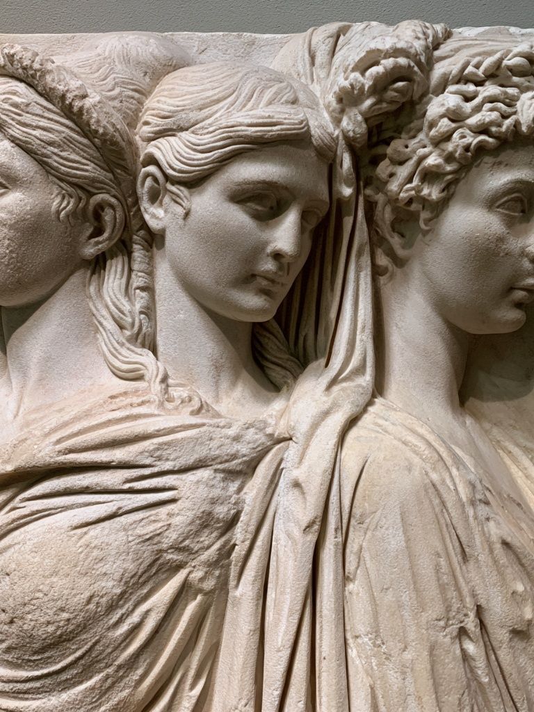 Classical Three Faces Relief Poster. poster — fine-art art