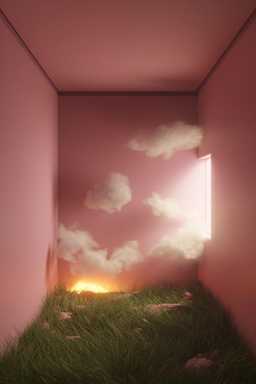 Pink Dreamscape Room Poster. poster — fine-art art