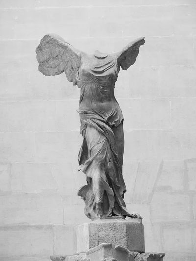Nike sculpture.