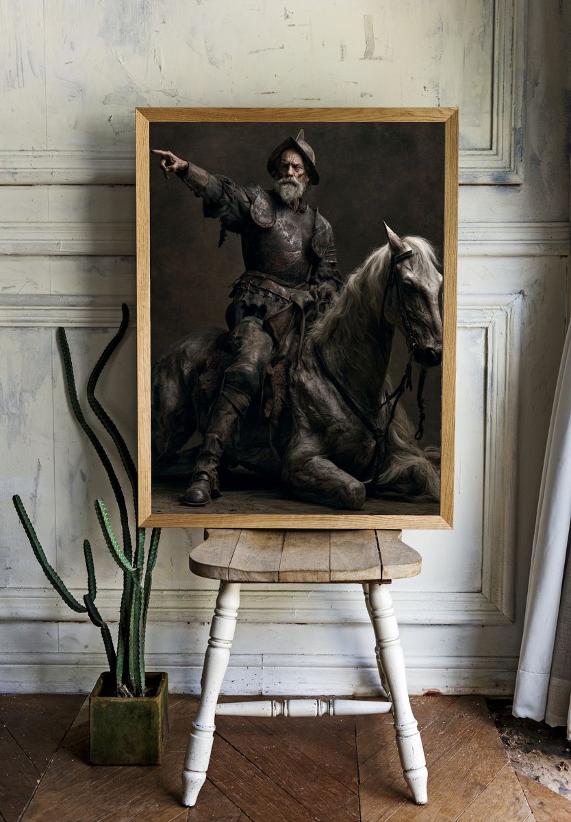 Knight on Horse Fine-Art Poster. — room view 1