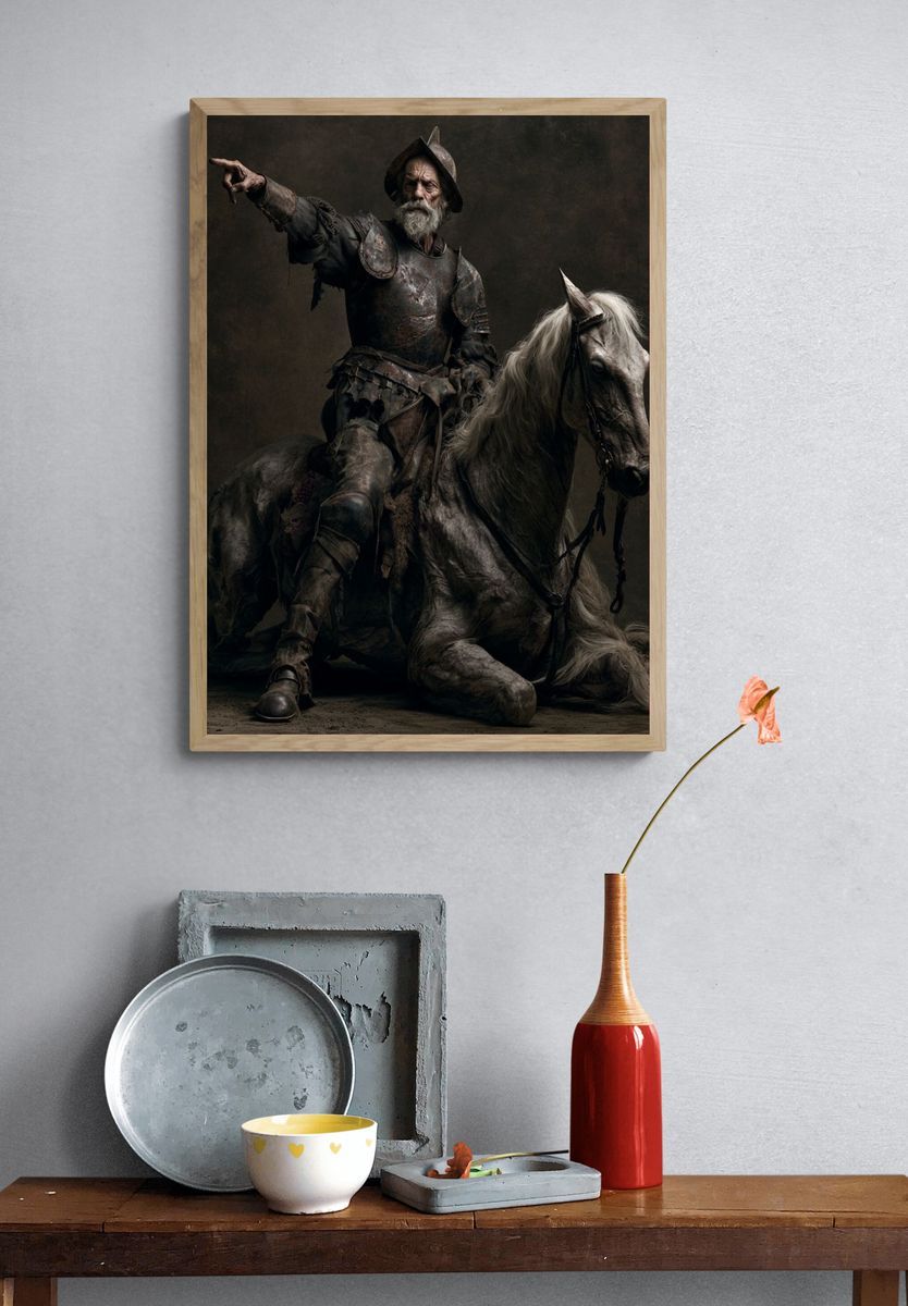 Knight on Horse Fine-Art Poster. — room view 3