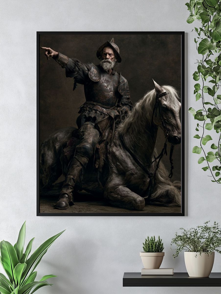 Knight on Horse Fine-Art Poster. — room view 4