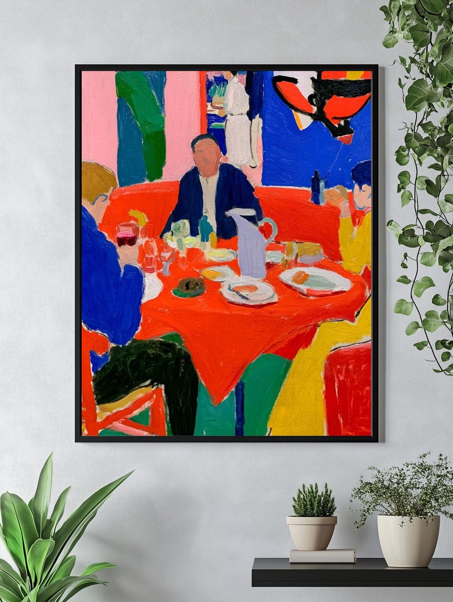 Café Scene Contemporary Poster. — room view 4