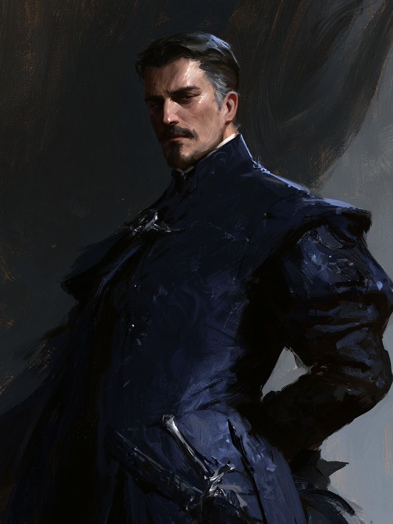 Dark Noble Portrait Print. poster — fine-art art