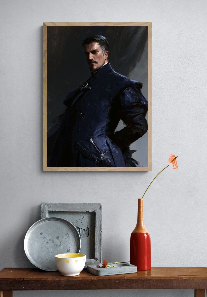 Dark Noble Portrait Print. — room view 3