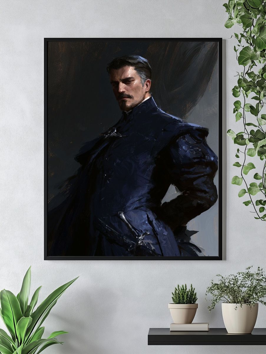 Dark Noble Portrait Print. — room view 4