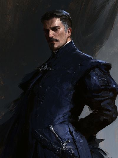 Dark Noble Portrait Print. poster