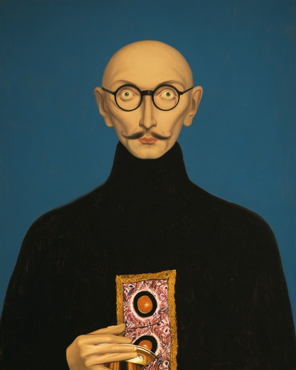 Surreal Bald Portrait Fine-Art Poster. poster detail